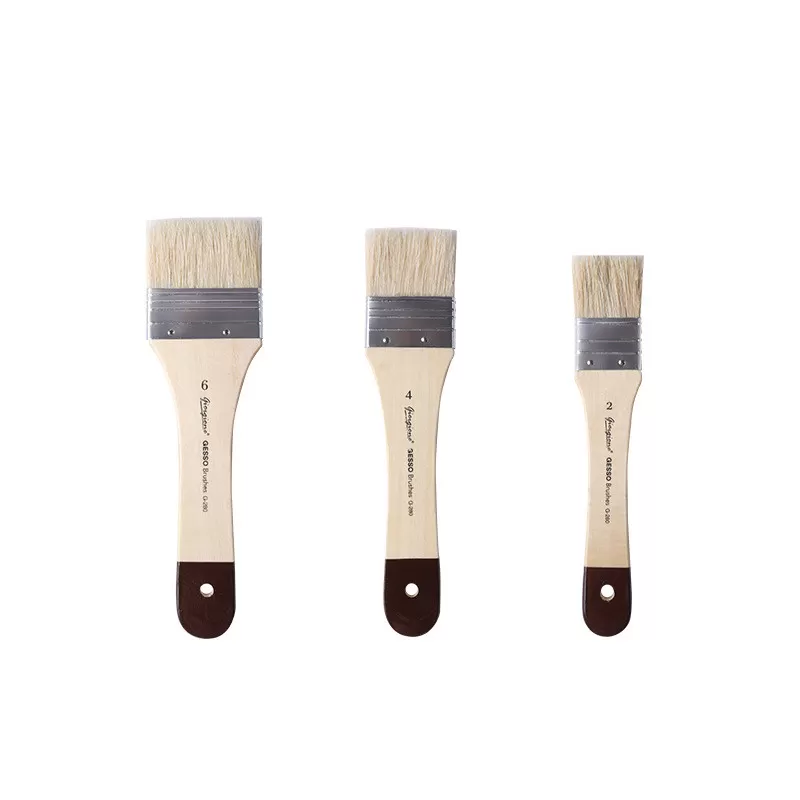 INF Penselset med svinborst för olja, akryl och akvarellmålning