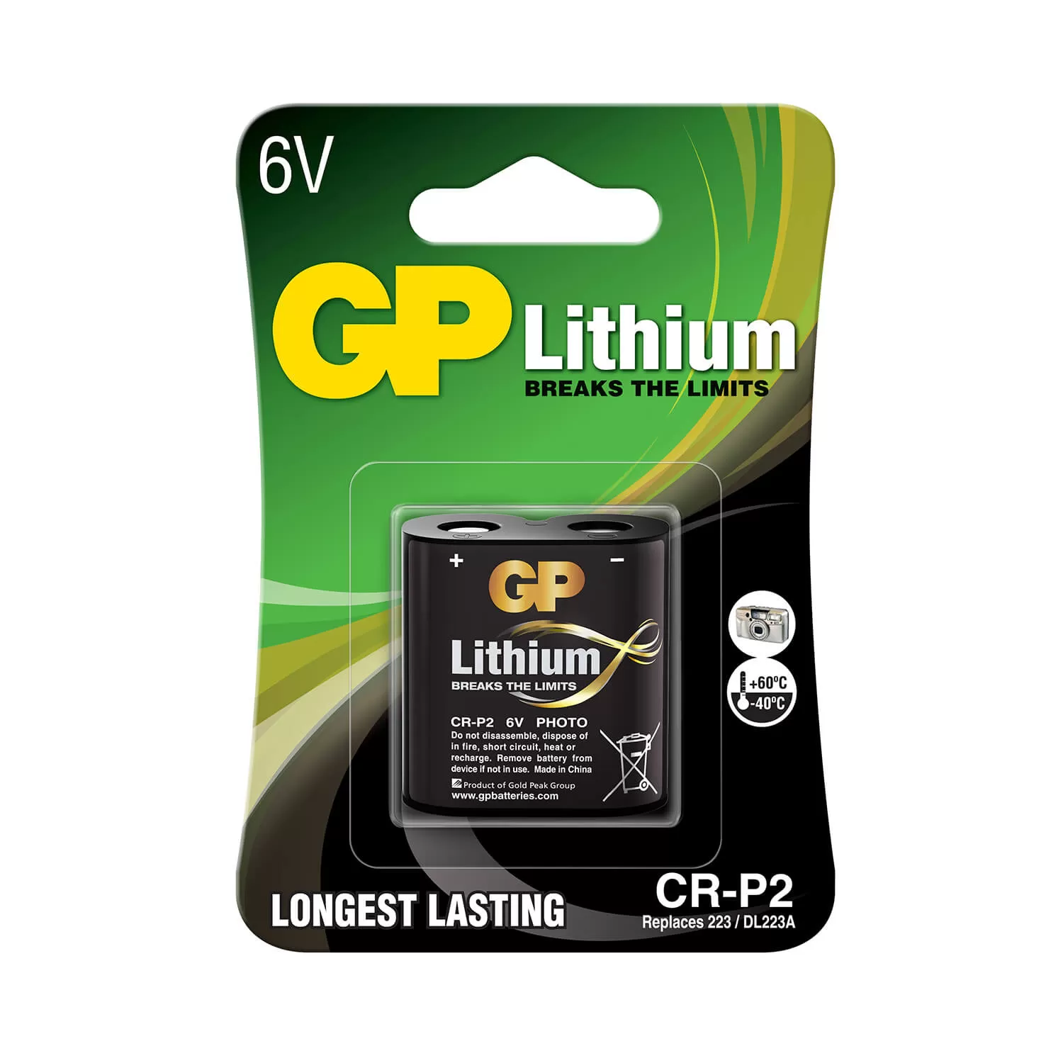 GP Batteri Litium CR-P2 1-Pack