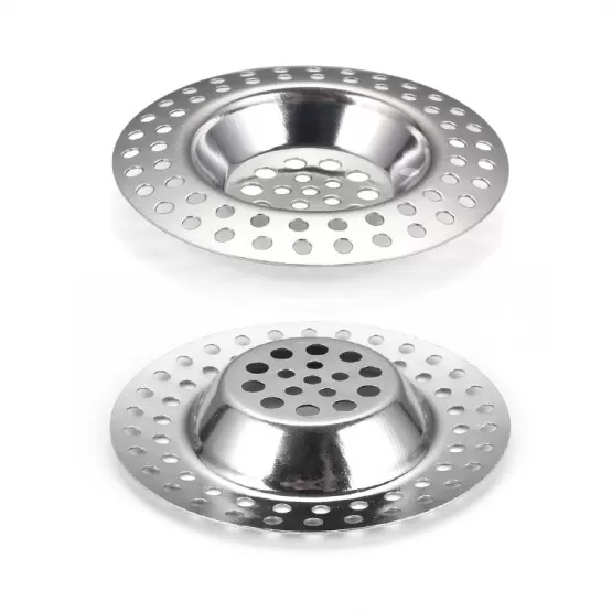 INF Golvbrunnsfilter i rostfritt stål, hårfångare för diskho (4-pack) Modell 3