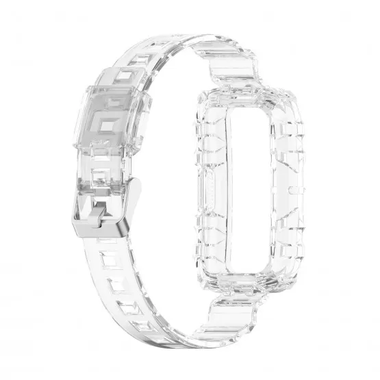 INF Kristallklart skyddande klockarmband för Huawei Band Vit