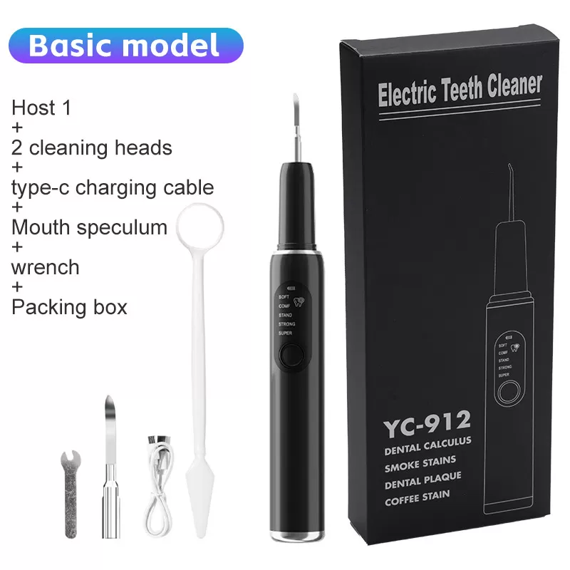 INF Elektrisk tandborste Set Tartar Remover Set Svart