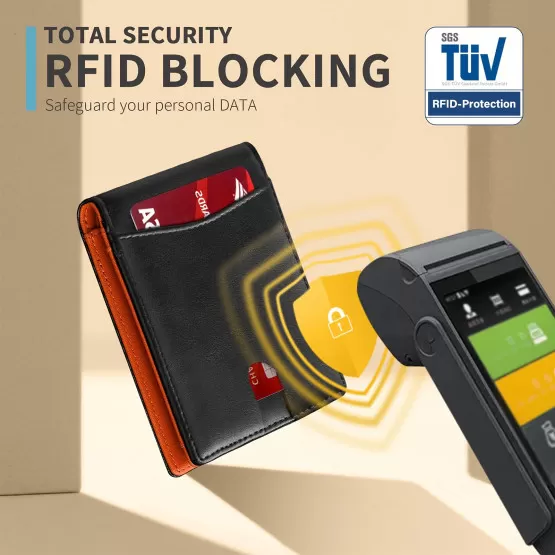INF Slimmad plånbok för män, flera kortplatser, RFID-blockering model 2