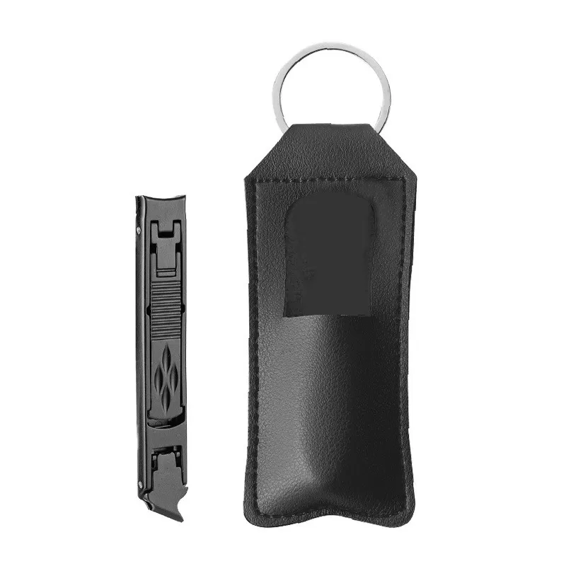 INF Svart nagelklippare med läderfodral