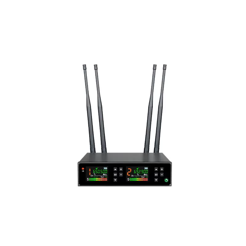 INF J166 Professionellt UHF-dubbelt trådlöst mikrofonsystem