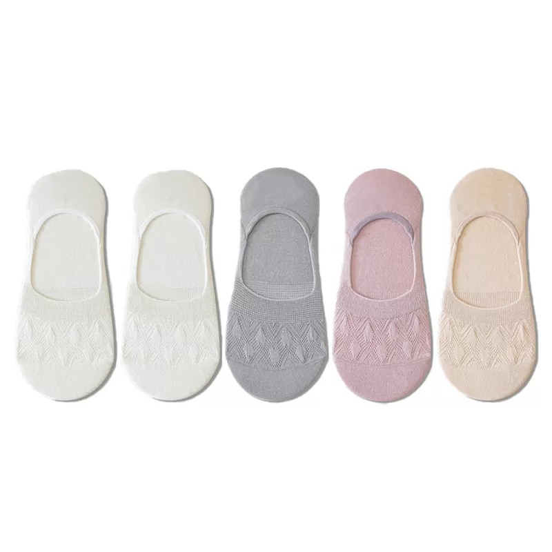 INF 5 Par Dam Ankelstrumpor - Vit, Grå, Rosa, Khaki