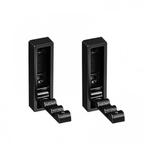 INF Vikbar Fyrkantig Krok - Matt Svart - 2-pack