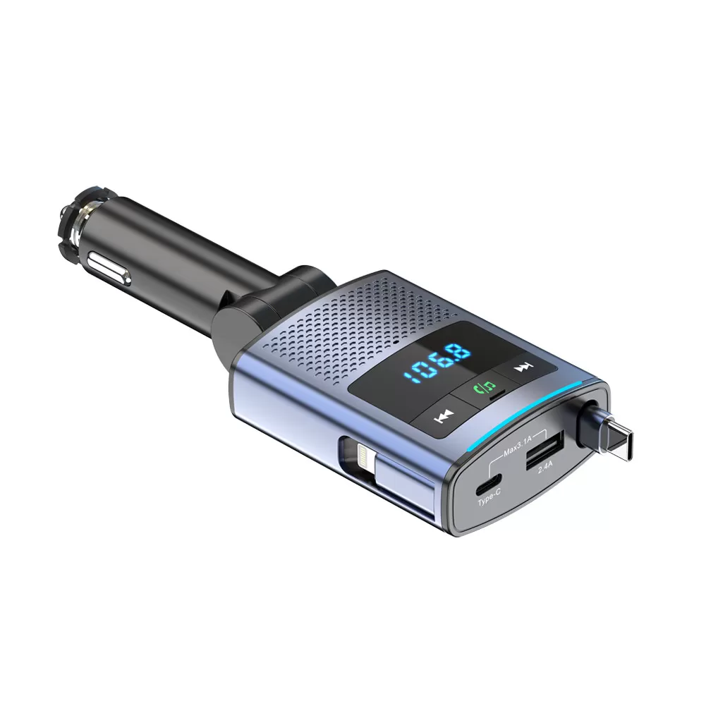 INF Billaddare: Snabb laddning & Bluetooth FM-sändare