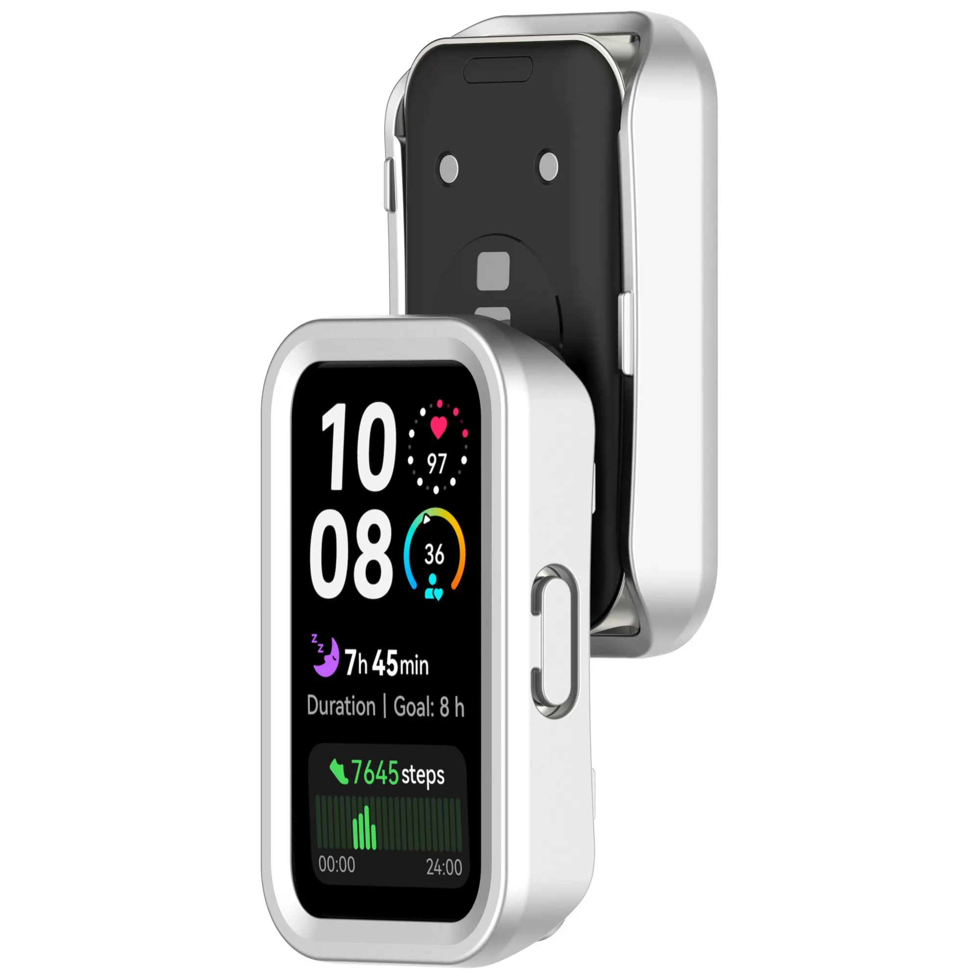 INF Skyddande PC-fodral för Huawei Band 10/9/8 Silver