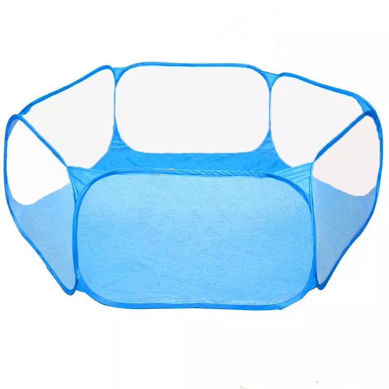 INF Hage till smådjur inomhus/utomhus hopfällbar Blå