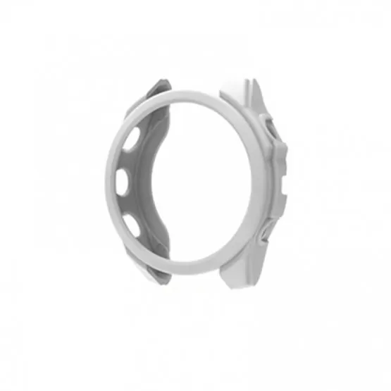 INF TPU-fodral med vit läderstruktur för Garmin Fenix 8 43MM