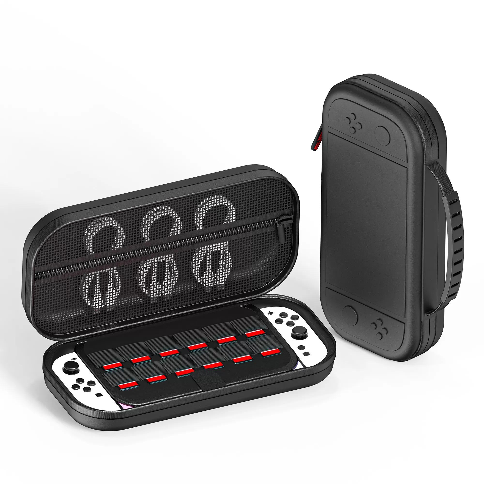 INF Rymlig svart PU-bärväska för Nintendo Switch 2 (MAX)