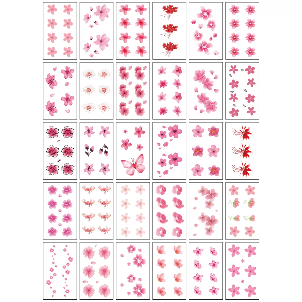 INF Sakura Temporära Tatueringar - 30 Unika Designer
