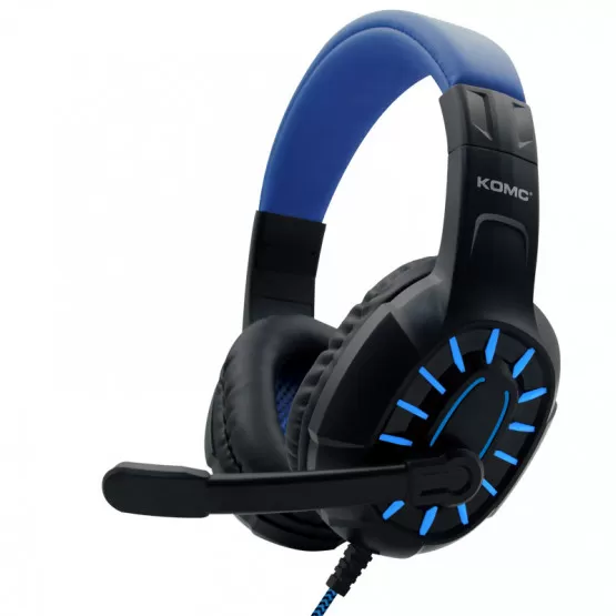 INF Trådbundet Gaming Headset med Mikrofon - Svart och Blå