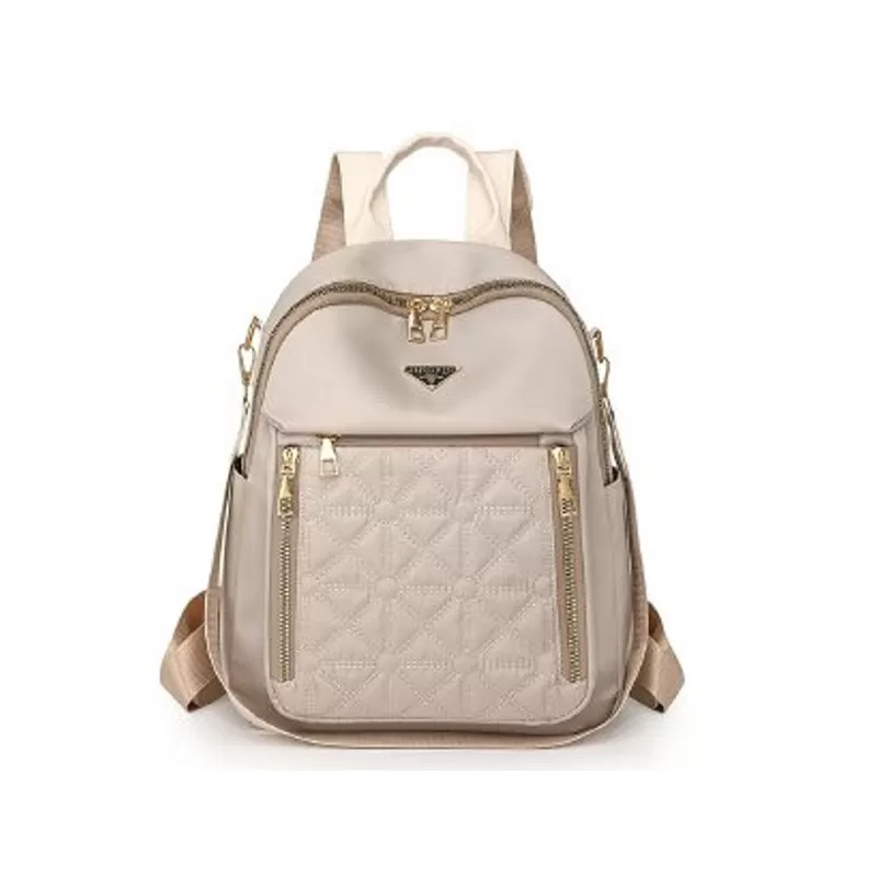 INF Off-White Nylon Ryggsäck för Kvinnor