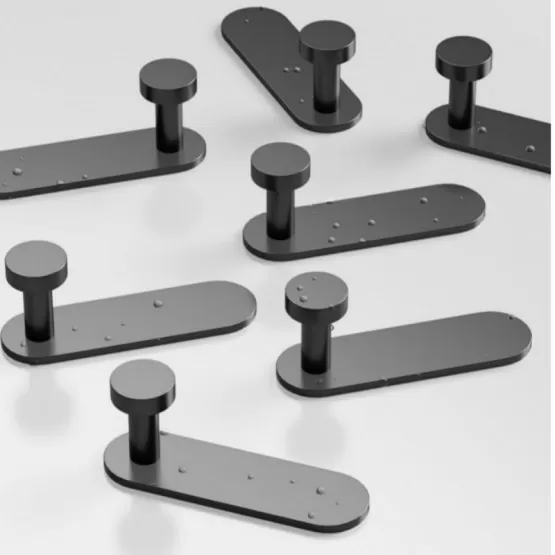 INF Tunga väggkrokar [4-pack] Grå