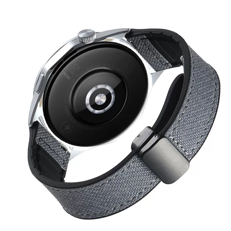 INF Grått denimstil 22 mm klockarmband för universella smartklockor