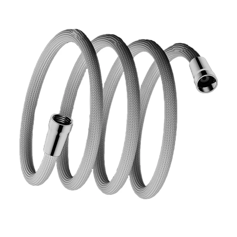 INF 1,5 m Ljusgrå Nylon Anti-Explosions Duschslang med Stålkåpa