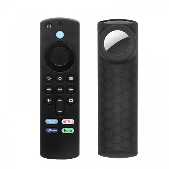 INF Fjärrkontrollskydd för Fire TV Stick 2024ALEXA 3:e Gen airtag Svart
