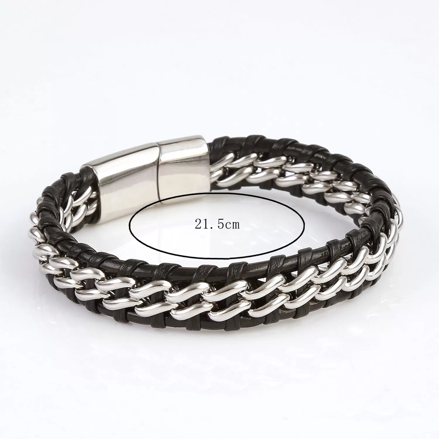 INF Armband i Flätat PU-Läder