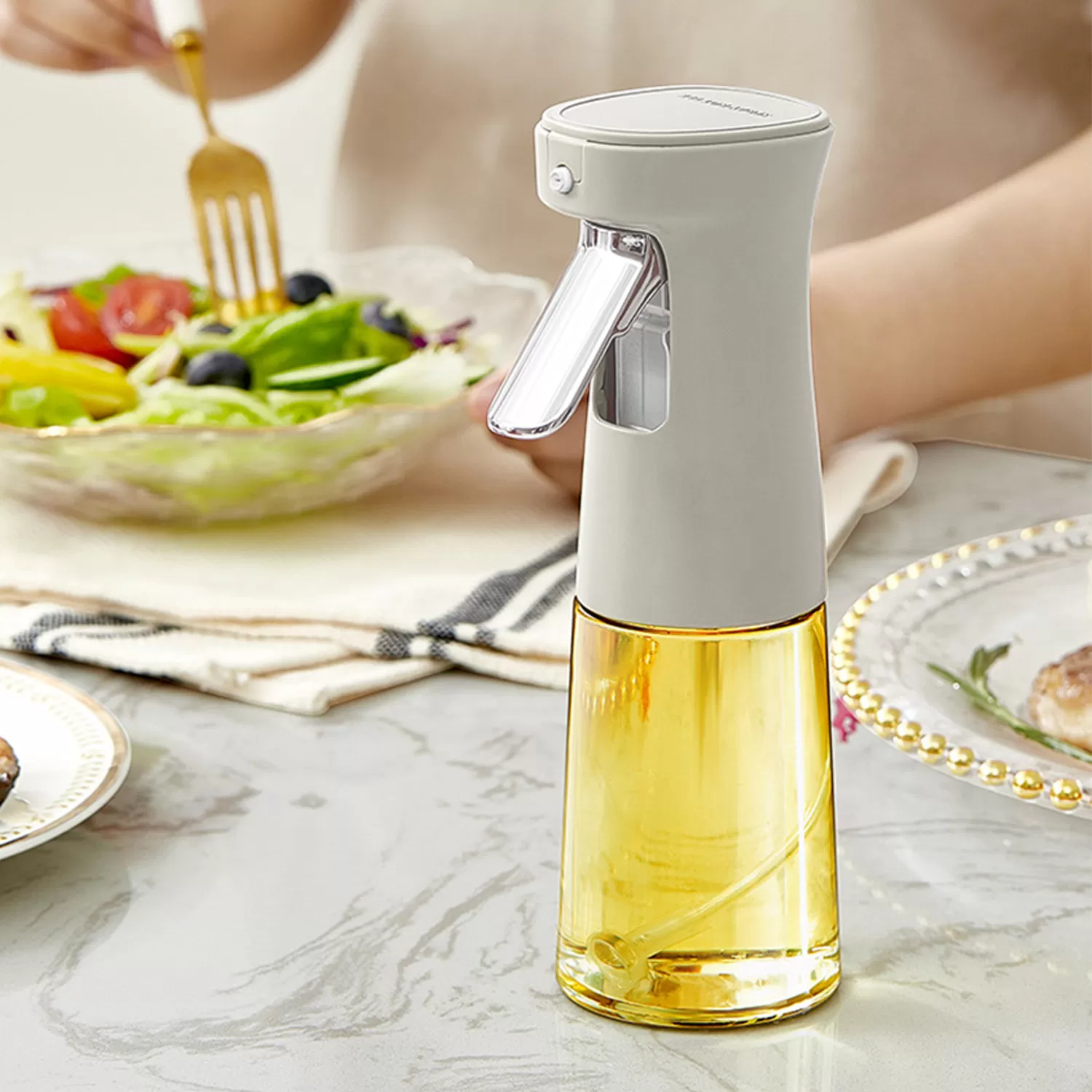 INF 240 ml Oljesprayflaska i glas - Sprayflaska för Köket