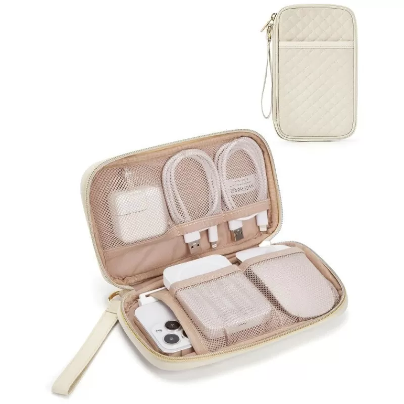 INF Bärbar elektronikväska Beige