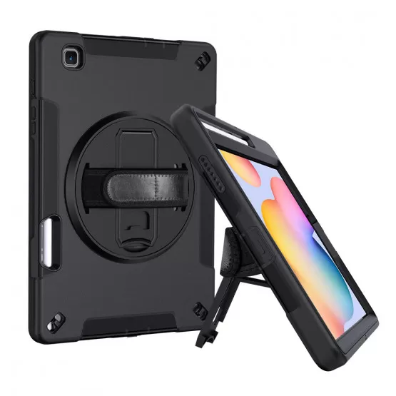 INF Plånboksfodral kompatibelt med Samsung S6 lite 10.4' P610/P615/P620/P625 med stöttåligt skydd och inbyggd ställning Modell