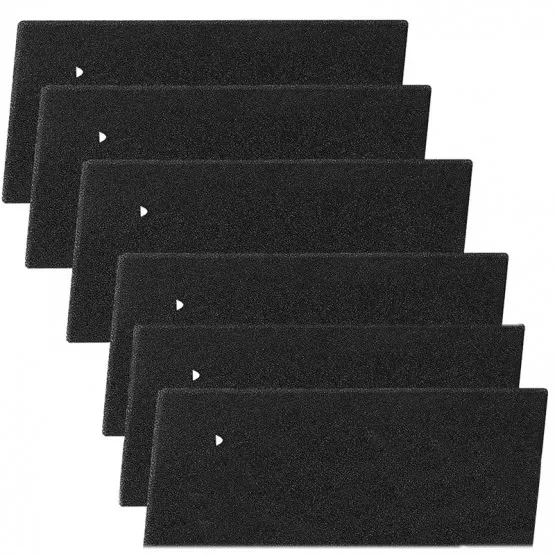 INF Svart skumsvampfilter 6-pack för Whirlpool-torktumlare