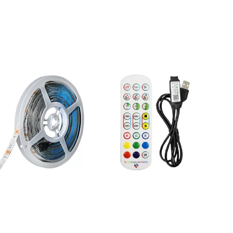 INF 3M RGB LED Strip Lights Kit med IR & Bluetooth-kontroll