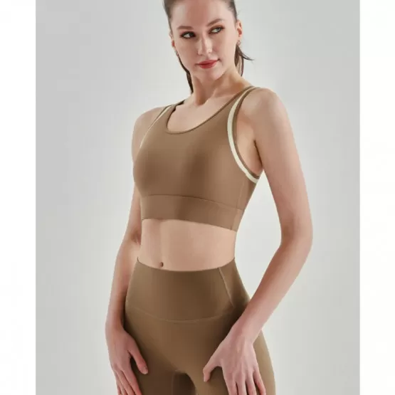 INF Ny Yoga Sport-BH - Komfort, Stöd och Stil M Brun