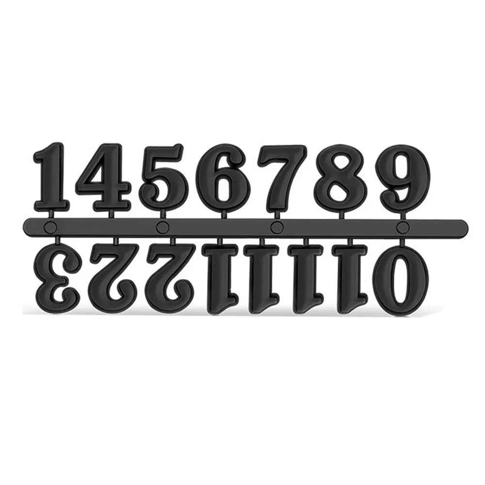 INF Klocknummerplatta - 2cm DIY Romerska Siffersats Svart