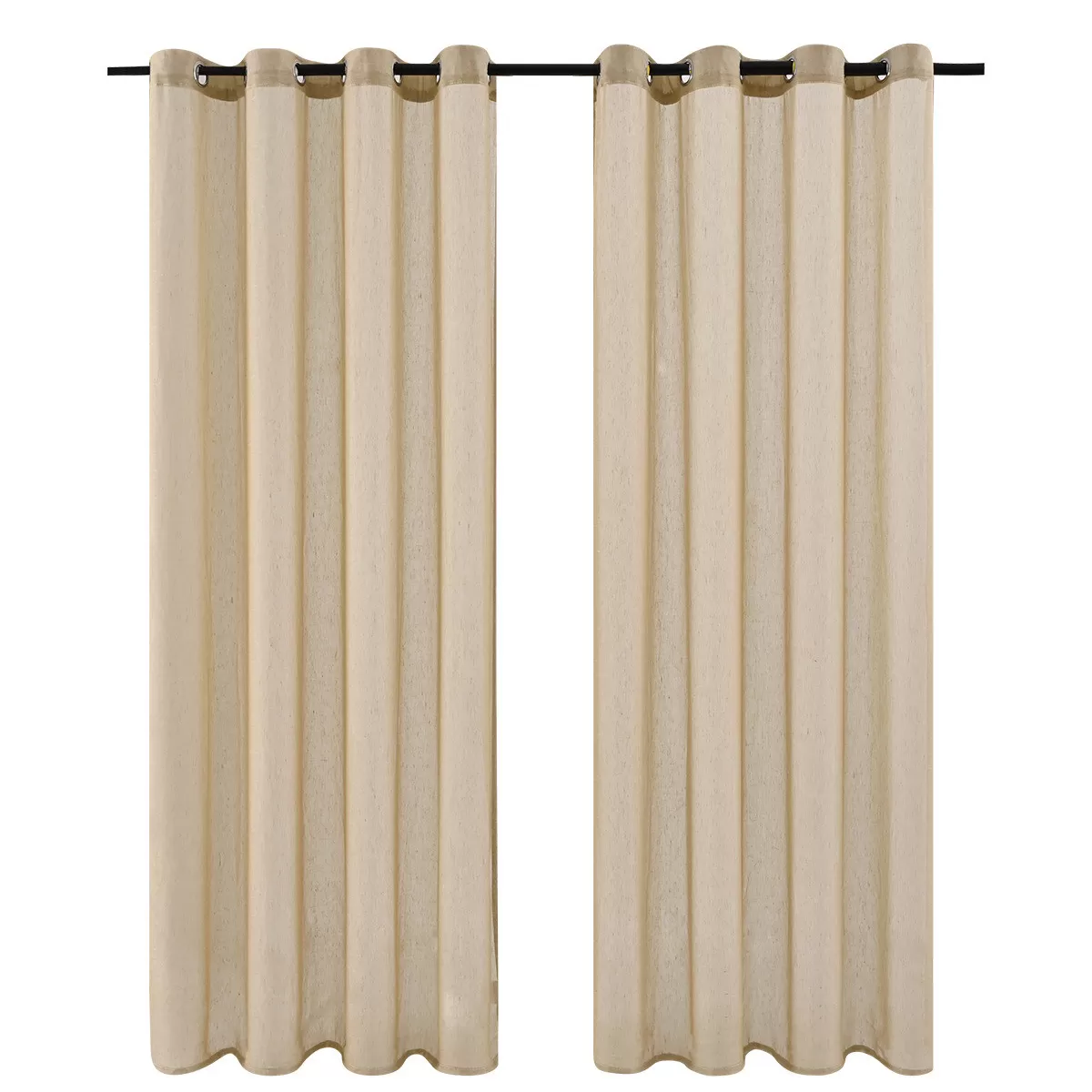 INF Khaki Halvmörkläggande Gardiner för Vardagsrum Sovrum B:100cm x L:250cm C