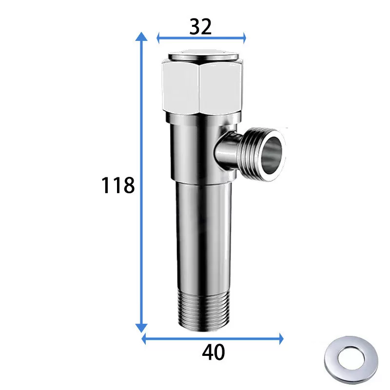 INF Förlängd 118mm Vinkelventil med Kopparkärna & Stam