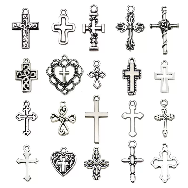 INF Silverkorshänge - DIY Nyckelring & Halsbandstillbehör