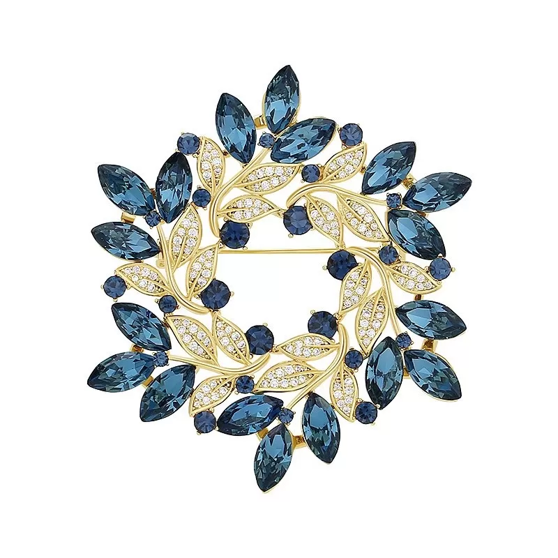 INF Utsökt Blomsterbrosch - Vintageinspirerad Design Grå