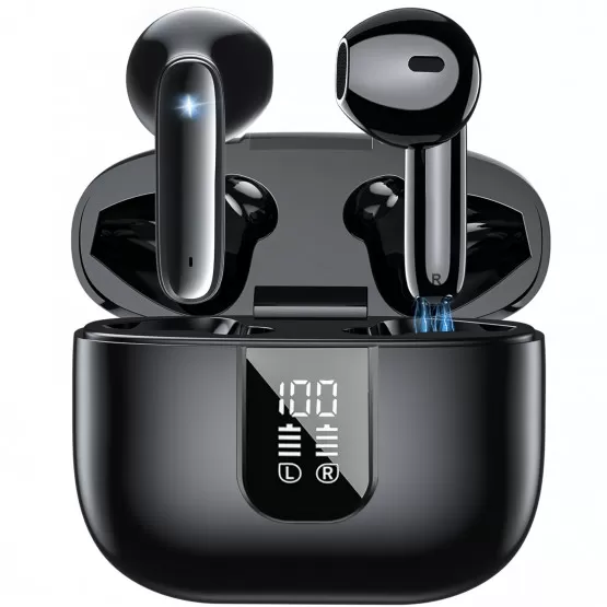 INF J11 Pro Hybrid Aktiv Brusreducerande Bluetooth-hörlurar med ENC dubbla mikrofoner – Svart, Lång Batteritid, Kompatibel med