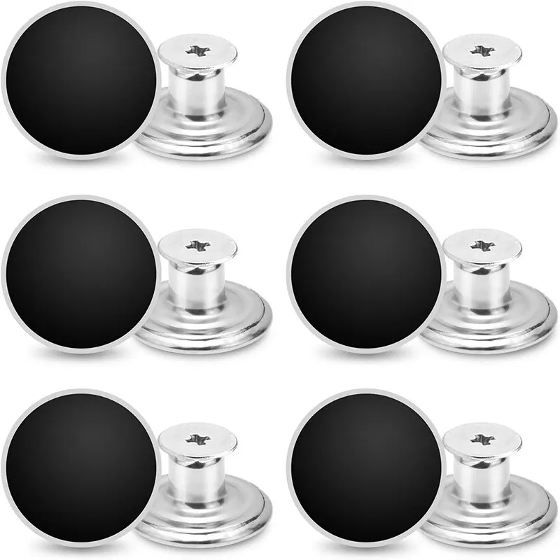 INF Svarta jeansknappar ersättning med skruvmejsel (12-pack)