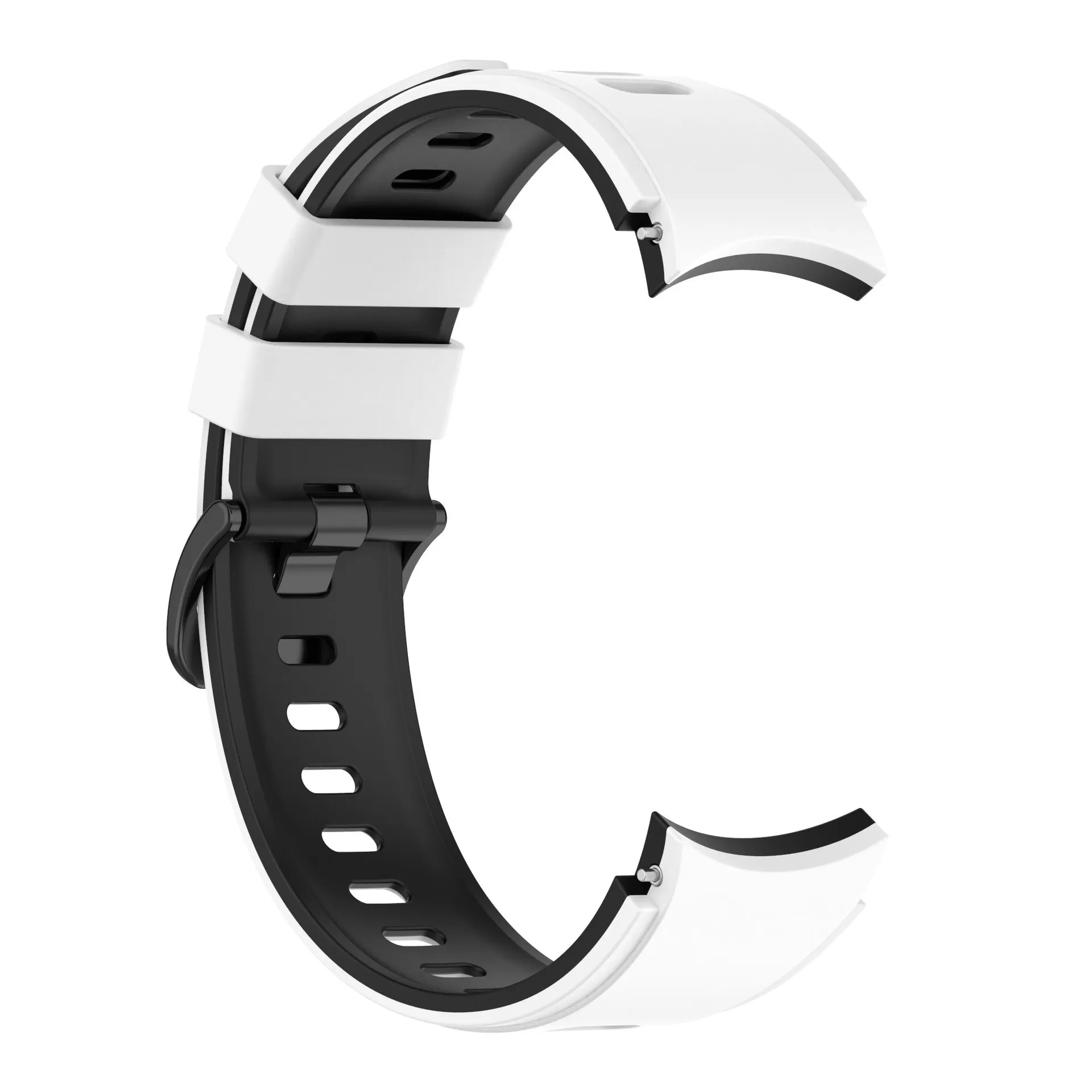 INF Vit Svart Silikonrem för Samsung Watch 4-serien