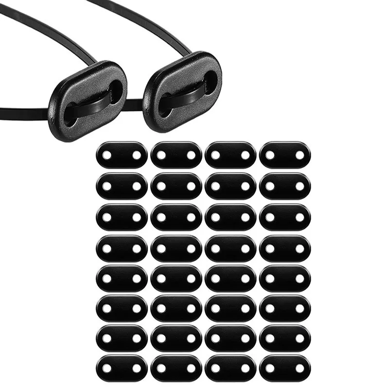 INF 50 st Trädgårdsstaket Insynsskydd Fästklämmor Svart