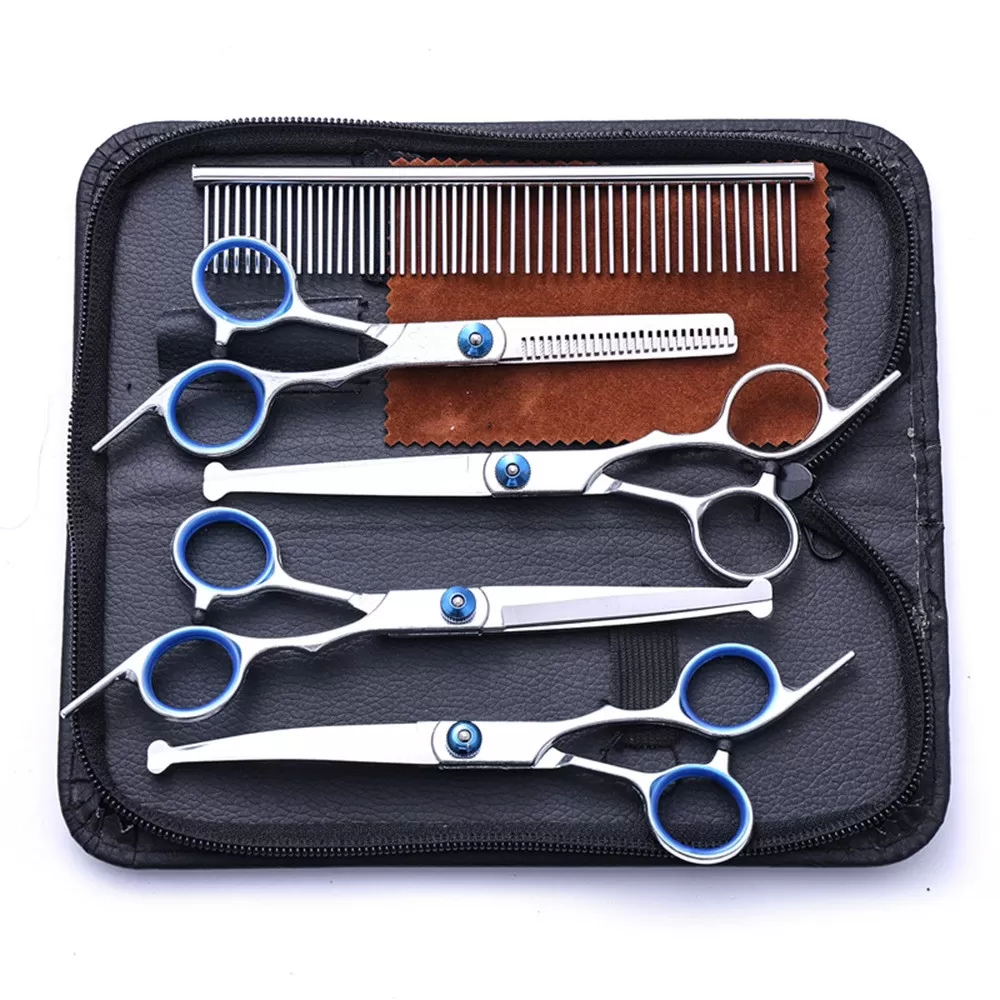 INF Professionell 7-delad hårklippningssax - blå