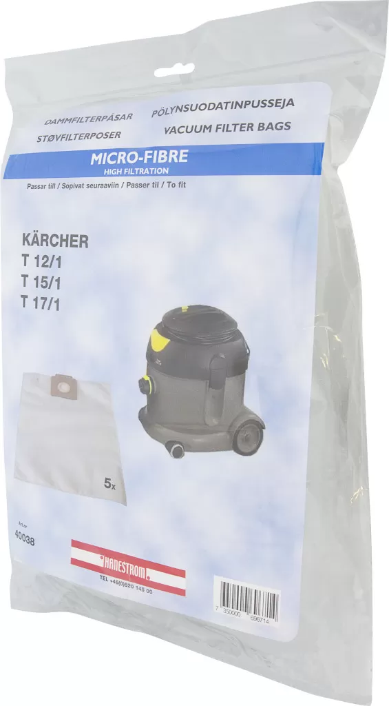 karcher Dammsugarpåsar Hanestrom Kärcher T12/1,T15/1,T17/1