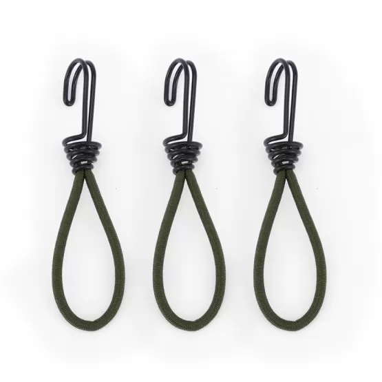 INF 10-pack militärgröna bungyrep - kraftiga och elastiska