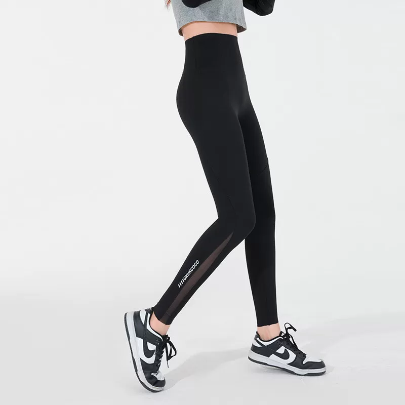 INF Yogaleggings med hög midja och fickor för kvinnor XL