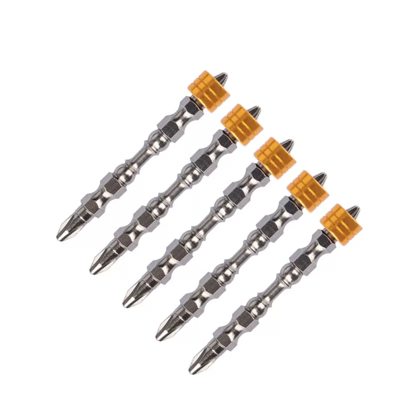 INF Dubbelhuvud Magnetisk Skruvmejselbits 65mm Kompatibelt med Verktygsstål, 5-pack 5-pack