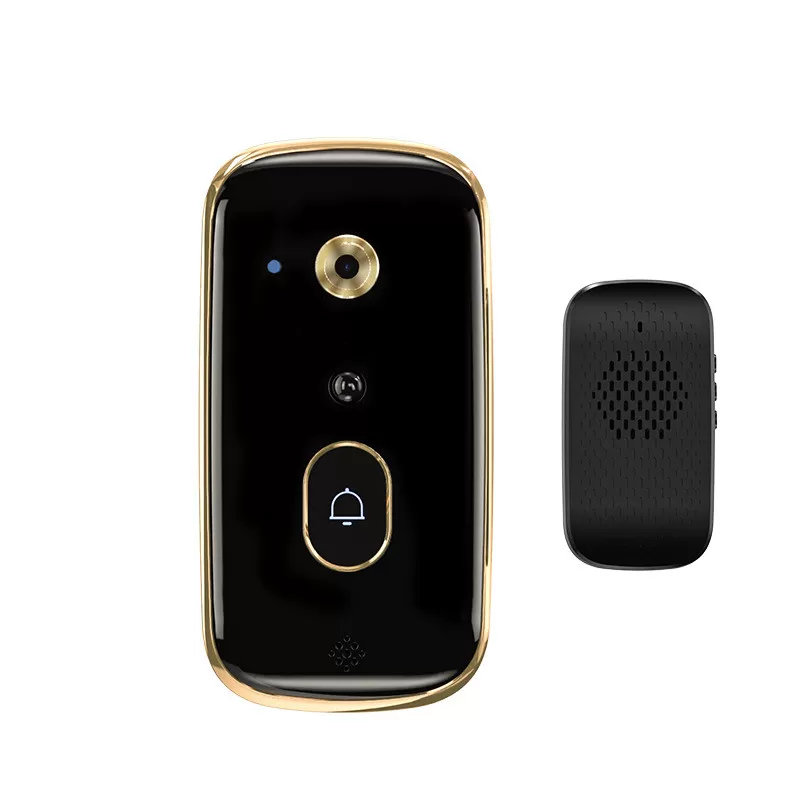 INF X10 Svart Smart Visuell Dörrklocka med Fjärrövervakning