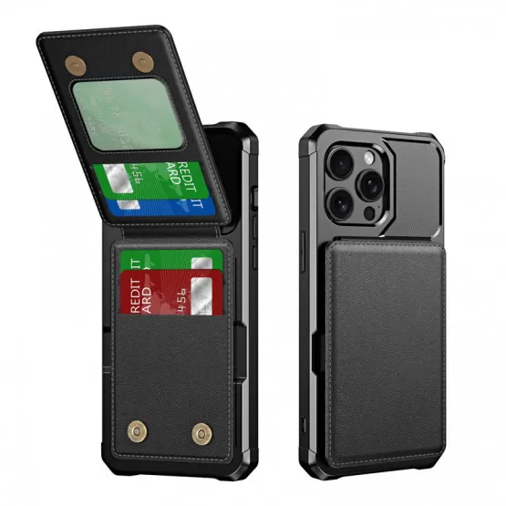 INF Elegant svart plånboksfodral för iPhone 14 iPhone 14ProMax