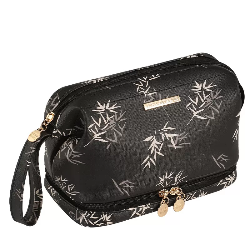 INF Elegant Svart Kosmetikväska i PU-läder - Researrangör