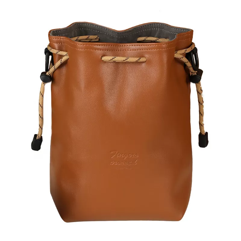 INF Snygg Brun PU Läder Kameraväska för Nikon & Fujifilm