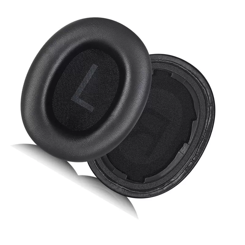 INF Premium Svarta Proteinläder Öronkuddar för QCY H3-serien