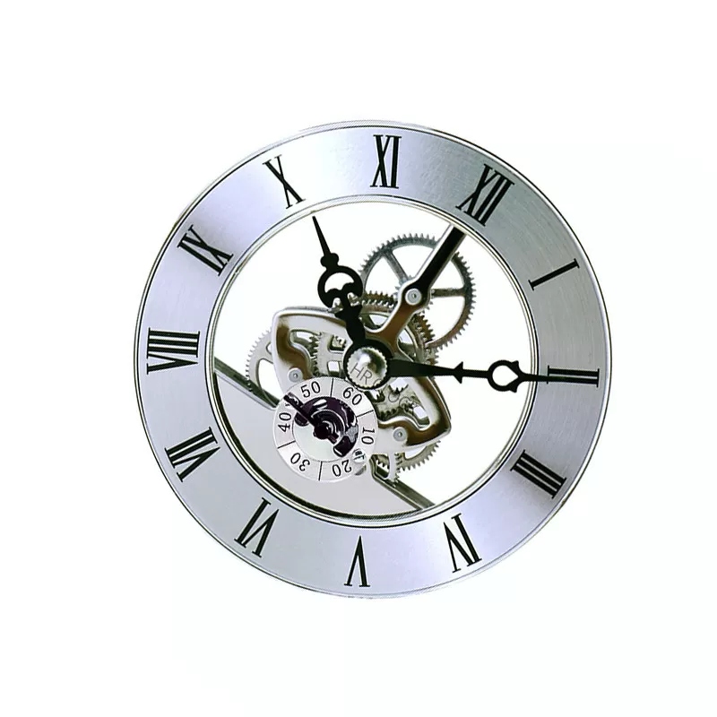 INF 86mm Silver Clock Movement - Transparent Gear Mechanism