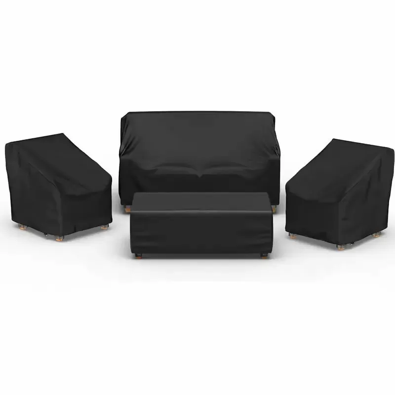 INF Svart Soffskydd Kompatibelt Med Utomhusmöbler, Vattentätt och UV-Skydd, 210D Oxford Tyg, 132x77x77cm model 2